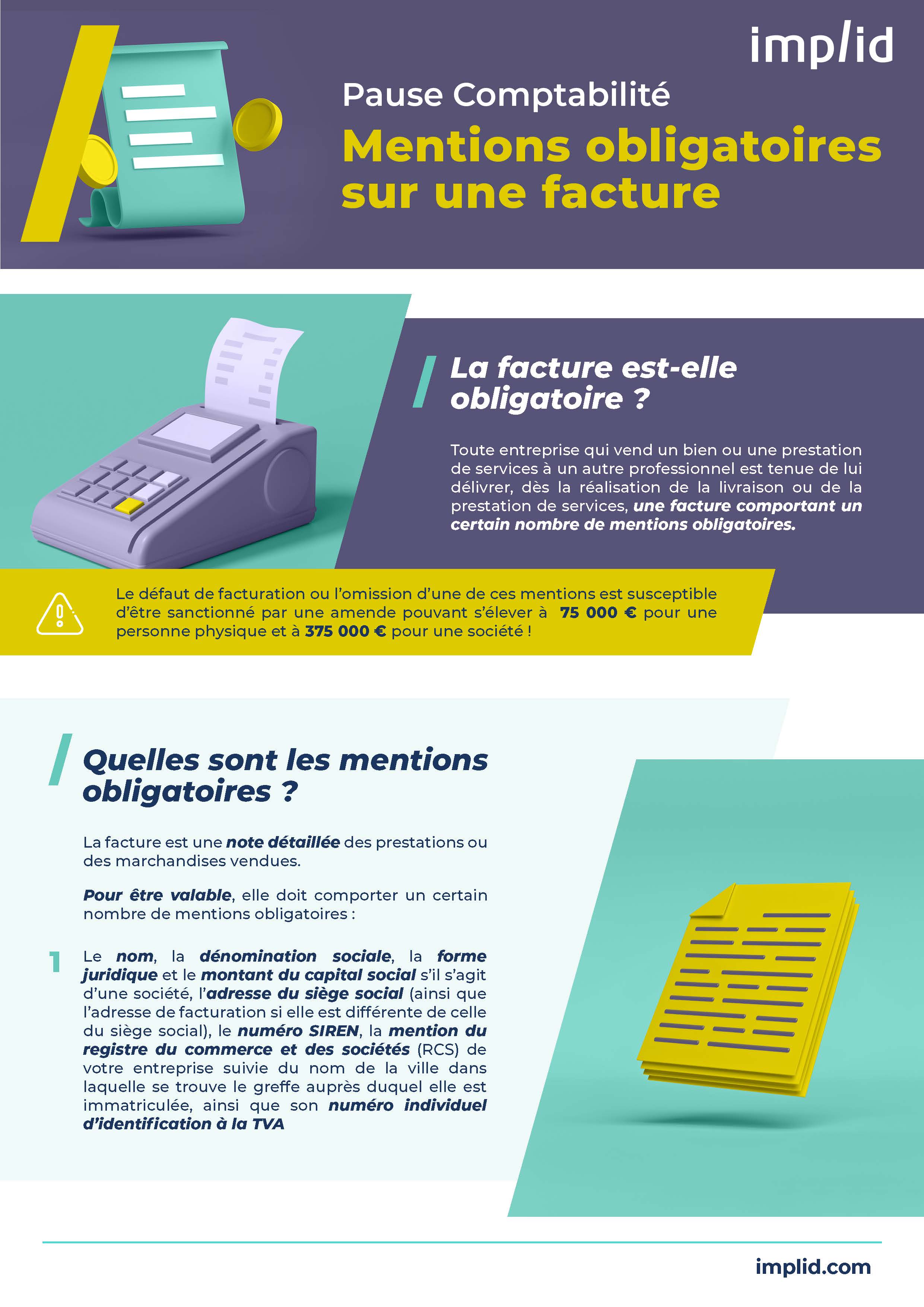 Quelles Sont Les Mentions Obligatoires Sur Une Facture ? | Implid